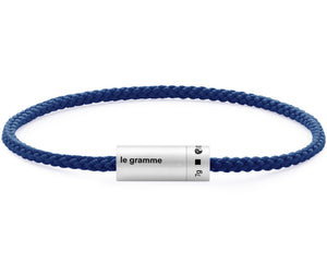 royal blue nato cable bracelet le 7g
